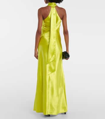 Maxikleid aus Satin | Galvan