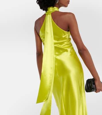 Maxikleid aus Satin | Galvan