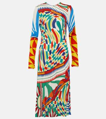 Carretto printed organzine midi dress | Dolce&Gabbana