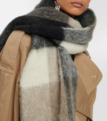 Checked alpaca wool-blend scarf | Acne Studios