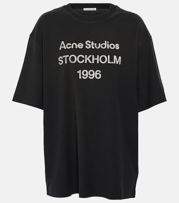 T-shirt in cotone e canapa con logo | Acne Studios