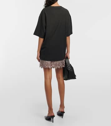 T-shirt in cotone e canapa con logo | Acne Studios