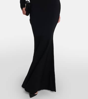 Jupe longue à taille haute en laine mélangée | Nina Ricci