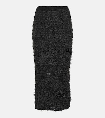 Cutout wool-blend midi skirt | Acne Studios
