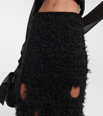 Cutout wool-blend midi skirt | Acne Studios