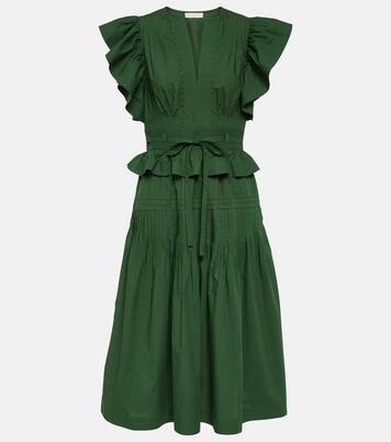 Florence ruffled cotton midi dress | Ulla Johnson