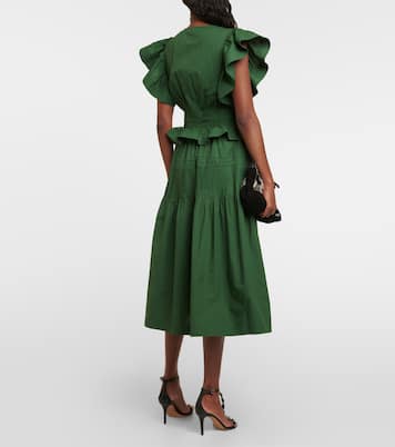Florence ruffled cotton midi dress | Ulla Johnson