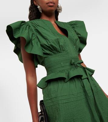 Florence ruffled cotton midi dress | Ulla Johnson