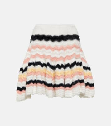 Striped flared knit skirt  | Susan Fang