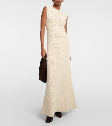 Abito lungo Engadin in crochet di cashmere | Loro Piana