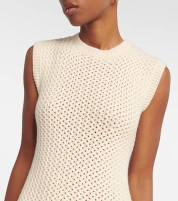 Abito lungo Engadin in crochet di cashmere | Loro Piana