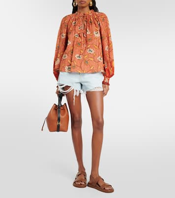 Kaitlyn floral cotton-blend blouse | Ulla Johnson