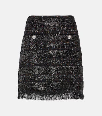 Mini-jupe en tweed à sequins | Giambattista Valli
