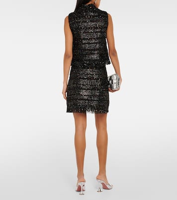Mini-jupe en tweed à sequins | Giambattista Valli