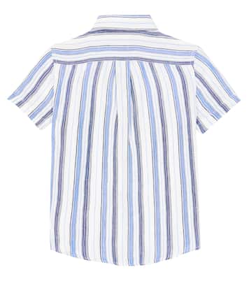 Camisa de lino a rayas con logo | Polo Ralph Lauren Kids