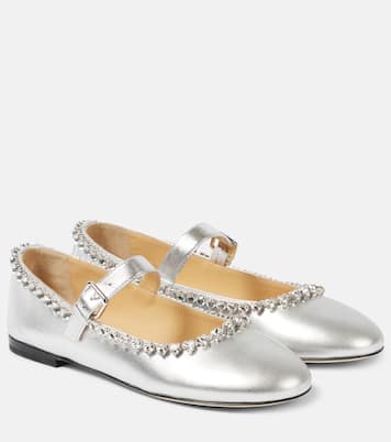 Verzierte Ballerinas Audrey aus Metallic-Leder | Mach & Mach