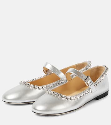 Verzierte Ballerinas Audrey aus Metallic-Leder | Mach & Mach