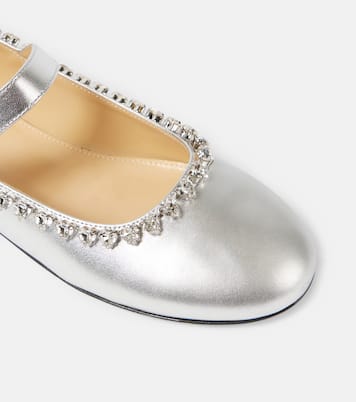 Verzierte Ballerinas Audrey aus Metallic-Leder | Mach & Mach