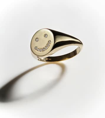 Bague Smiley en or 14 ct et diamants | Roxanne First