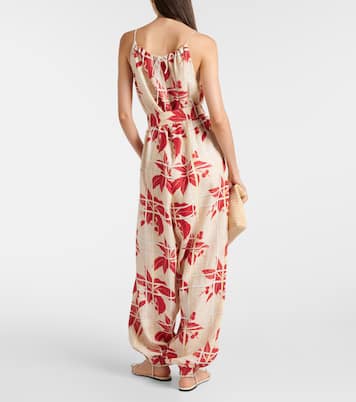 Combi-pantalon Cristina en lin à fleurs | Loro Piana