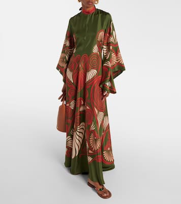Bedrucktes Maxikleid Magnifico aus Seiden-Twill | La DoubleJ