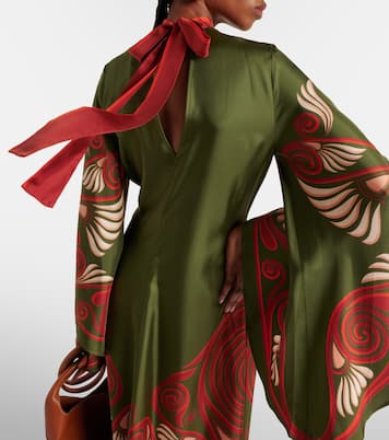 Bedrucktes Maxikleid Magnifico aus Seiden-Twill | La DoubleJ