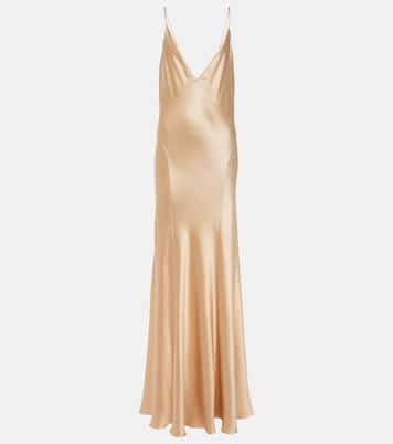 Abito lungo in raso | Saint Laurent