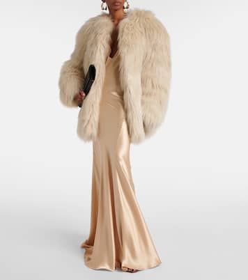 Abito lungo in raso | Saint Laurent