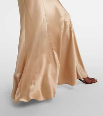 Abito lungo in raso | Saint Laurent
