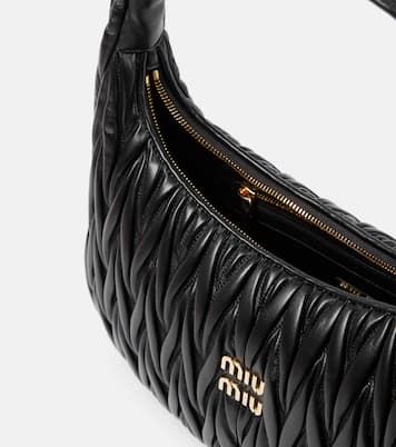 Sac Wander Medium en cuir matelassé | Miu Miu
