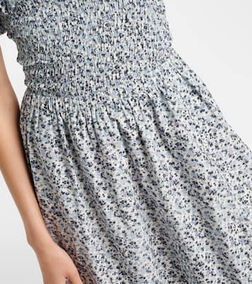 Jupe longue en coton à fleurs | Ganni