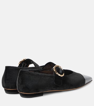 Mary-Jane-Ballerinas Kiki aus Veloursleder | Ulla Johnson