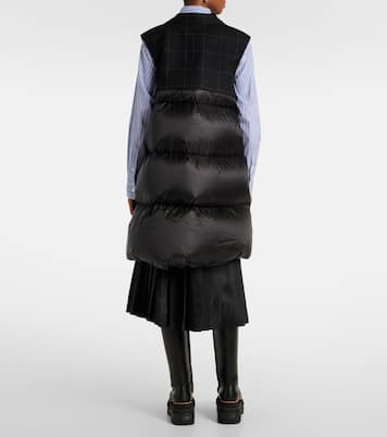 Chaleco de lana con panel de plumas | Sacai