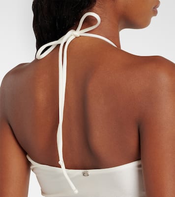 Bañador con cuello halter adornado | Adriana Degreas