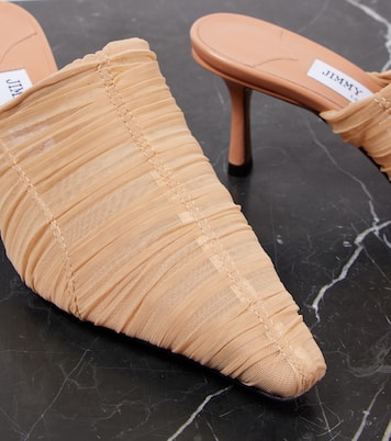 Mules Lotta 65 in tulle con ruches | Jimmy Choo