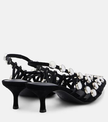 Verzierte Slinback-Pumps aus Leder | The Attico