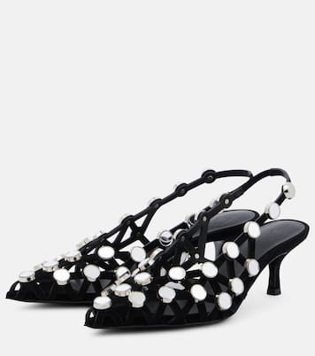 Verzierte Slinback-Pumps aus Leder | The Attico