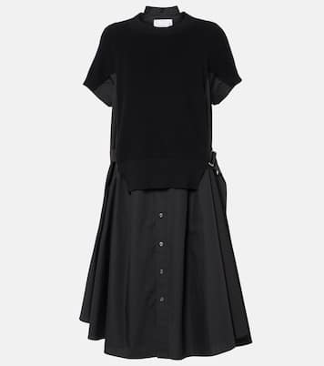 Abito chemisier in jersey e popeline | Sacai