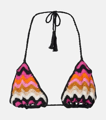 Top de bikini de algodón a rayas | Anna Kosturova