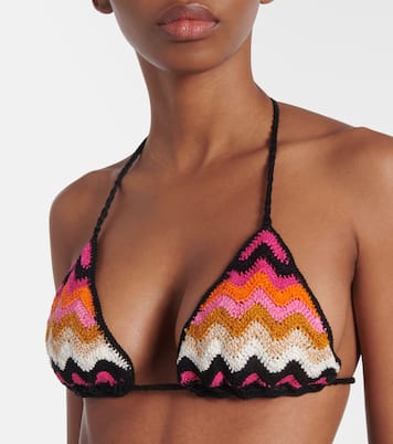Top de bikini de algodón a rayas | Anna Kosturova