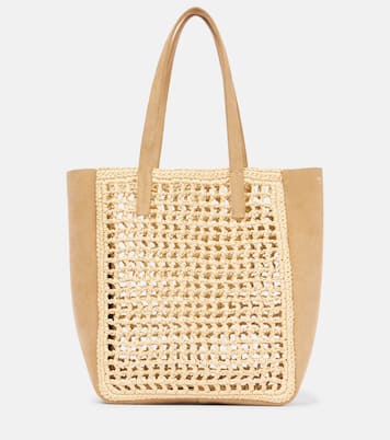 Tote Zoe Small aus Raffiabast mit Leder | Khaite