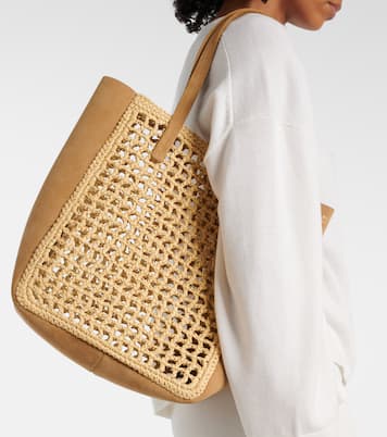 Tote Zoe Small aus Raffiabast mit Leder | Khaite