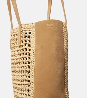 Tote Zoe Small aus Raffiabast mit Leder | Khaite