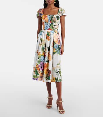 تنورة ميدي من القطن بزمزمة | Dolce&Gabbana