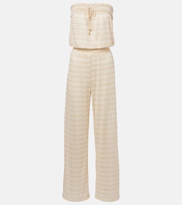 Viv knitted strapless lamé jumpsuit | Melissa Odabash