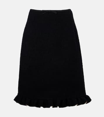 Ruffled wool-blend miniskirt | Valentino