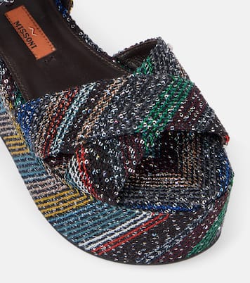Sandali Julia Caperdoni con platform e paillettes | Missoni