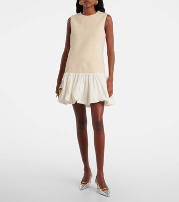Tweed and faille minidress | Patou
