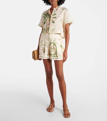 Chemise Virtuosa Wild brodée en lin | Agua by Agua Bendita