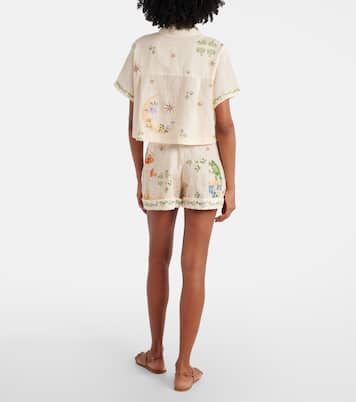 Chemise Virtuosa Wild brodée en lin | Agua by Agua Bendita